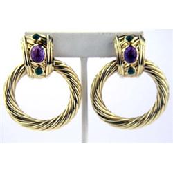 David Yurman 14K Gold Earrings