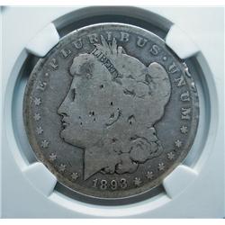 1893S Morgan $  NGC holder good details many nicks on coin