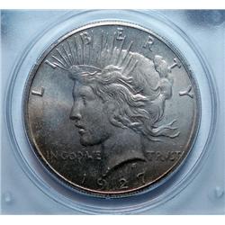 1927 Peace $  PCGS old green holder MS63