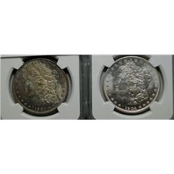 1901 O & 1904 O morgan dollars NGC 63