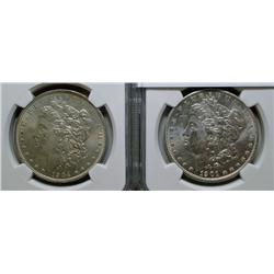 1901 O & 1904 O morgan dollars NGC 63
