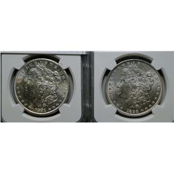 1881S & 1898  morgan dollars NGC 63