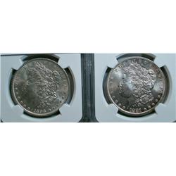 1898 & 1881S  morgan dollars NGC 63