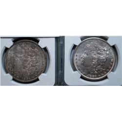 1904O & 1881S  morgan dollars NGC 63