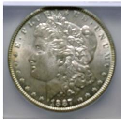 1887 Morgan $  ICG64 graded correctly