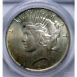1927D Peace $  PCGS64. Not easy to find this date so NICE