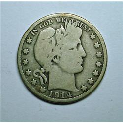 1914 Barber  half $  G/VG