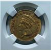Image 1 : 1878 $3 Gold NGC AU Details Cleaned. Very Light Cleaning