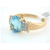 Image 2 : 14k Yellow Gold with Topaz and Diamonds