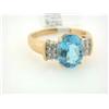 Image 3 : 14k Yellow Gold with Topaz and Diamonds