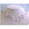 Image 1 : Pearls and Amethyst Necklace with Silver Clasp