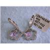Image 3 : E.F.J. 14k Fashion Earrings with Diamonds and Quartz