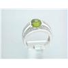 Image 3 : 18k White Gold Ring with Diamonds and Peridot