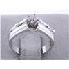 Image 1 : 14k White Gold Ring with Diamonds (Semi-Mount)