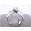 Image 2 : 14k White Gold Ring with Diamonds (Semi-Mount)