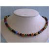 Image 1 : Multi-colored Agate Stones with Silver Clasp