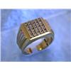 Image 2 : 14k Yellow Gold Men's Ring with Diamonds