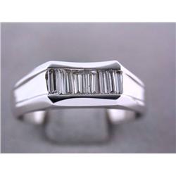 14k White Gold Ring with Diamonds