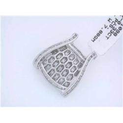 14k White Gold Diamond Pendant