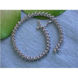 14k White Gold Bracelet with Diamonds