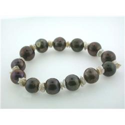 Pearls and Mother of Pearl Elastic Bracelet