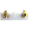 Image 1 : 14K Gold & Ruby Cabochon Pearl Earring