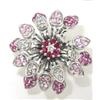 Image 2 : 18K White Gold With Ruby And Diamond Ring