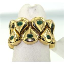 Chaumet Paris 18K Yellow Gold Emerald Ring