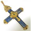 Image 2 : 14k Yellow Gold Multi-Colored Stones Diamond Pendant