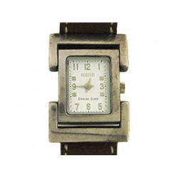 Rectangular Leather Strap Watch by Ecclissi