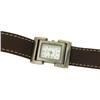 Image 3 : Rectangular Leather Strap Watch by Ecclissi