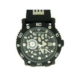 Croton Men's Automatic Stainless Steel Rubber Strap Watch (CA301174BSBK)