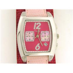 Freelook Women's HA1081CH-5 Pink Dial Leather Band Watch