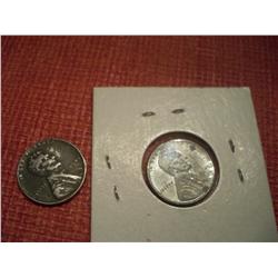 2 Lincoln 1943 Steel Pennies