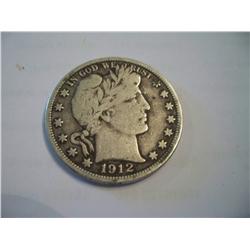 1912 Silver Barber Half Dollar
