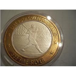.999 Fine Silver Babe Ruth Ltd Edition Casino Token