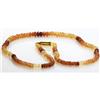 Image 3 : Natural Rainbow Beer Quarts Single Row Necklace 93ctw approx with clasp