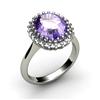 Image 1 : Tanzanite 5.72 ctw & Diamond Ring 18kt W/Y  Gold