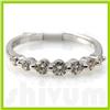 Image 1 : Genuine 0.5 ctw 14k White Gold Ring 16" 1.60g