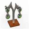 Image 1 : Emerald 3.54 ctw Diamond Dangling Earring 18k W/Y Gold