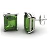 Image 1 : Genuine 7.20 ctw Green Tourmaline Earring 14ktWhite or Yellow Gold 3.5g