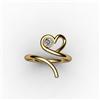 Image 1 : Heart Design Diamond 0.10 ctw Round Ring 18kt W/Y Gold