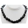 Image 1 : Natural Big Black Spinal Necklace with clasp