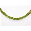 Image 2 : Natural Peridot Round Faceted Beads Necklace w/brass clasp