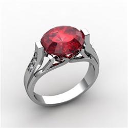 Genuine 6.09 ctw Ruby Ring 18kt White or Yellow Gold