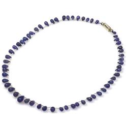 Natural Tanzanite Smooth Teardrop Beads Stringing Necklace Gemstones 93.75ctw with brass clasp