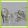 Image 2 : Genuine 0.280 ctw Diamond Earring 18kt Gold-White