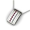 Image 1 : Genuine 0.57 ctw Ruby & Diamond Pendant 14kt White or Yellow Gold 4.04g