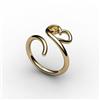 Image 1 : Citrine 0.10 ctw Heart Design Ring 18kt W/Y Gold