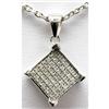 Image 2 : Genuine 0.28ctw Round Cut Diamond Invisible Type Pendant 10k White Gold or Yellow Gold, 1.69g